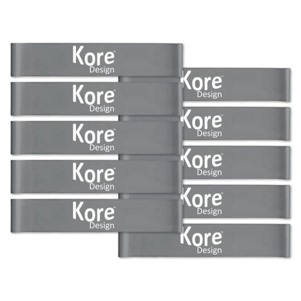 Kore Design™ Fidget Kick Bands Latex (10” to 16”) 10-pack, Grey