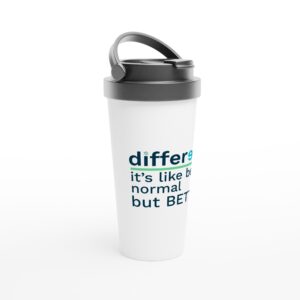 White 15oz Stainless Steel Travel Mug