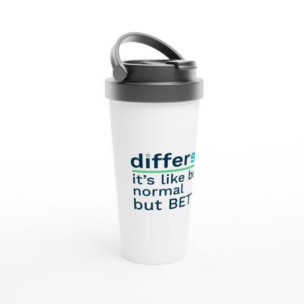 White 15oz Stainless Steel Travel Mug