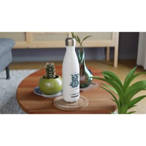 "If you've met ONE autistic person..." White 17oz Stainless Steel Water Bottle